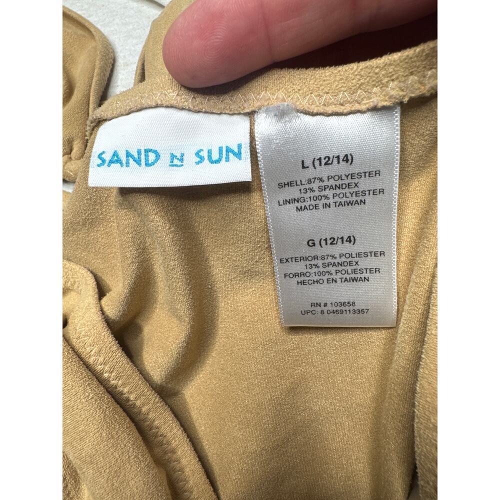 Sand N Sun Youth Bikini – Beige with Beaded Tie Details - Picture 3 of 6